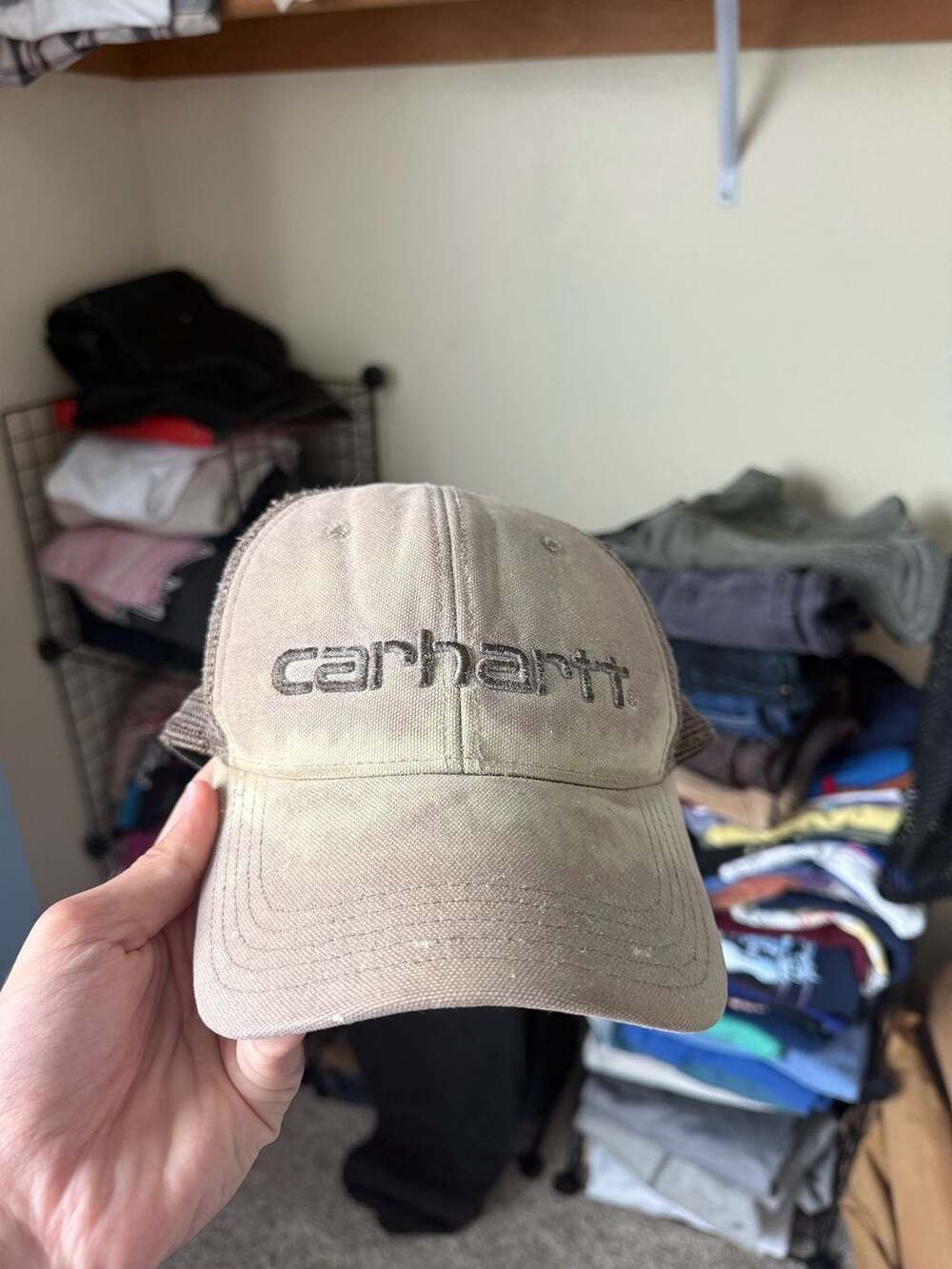 Carhartt Sun Faded Distressed Mesh Snapback Trucker Hat